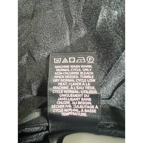 Victoria's Secret Black Slip Dress With White Lace Trim And Bow Size S - Picture 5 of 6